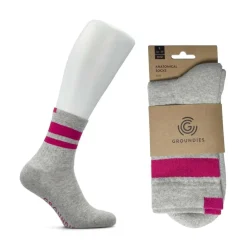 Groundies Zubehör|® Anatomische Socken Grau/Pink