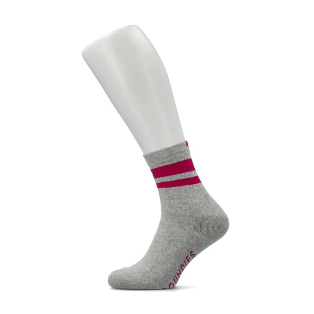 Groundies Zubehör|® Anatomische Socken Grau/Pink