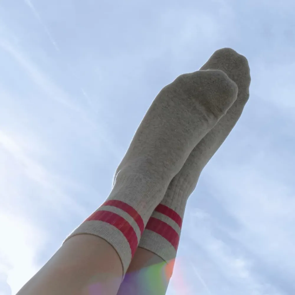 Groundies Zubehör|® Anatomische Socken Grau/Pink