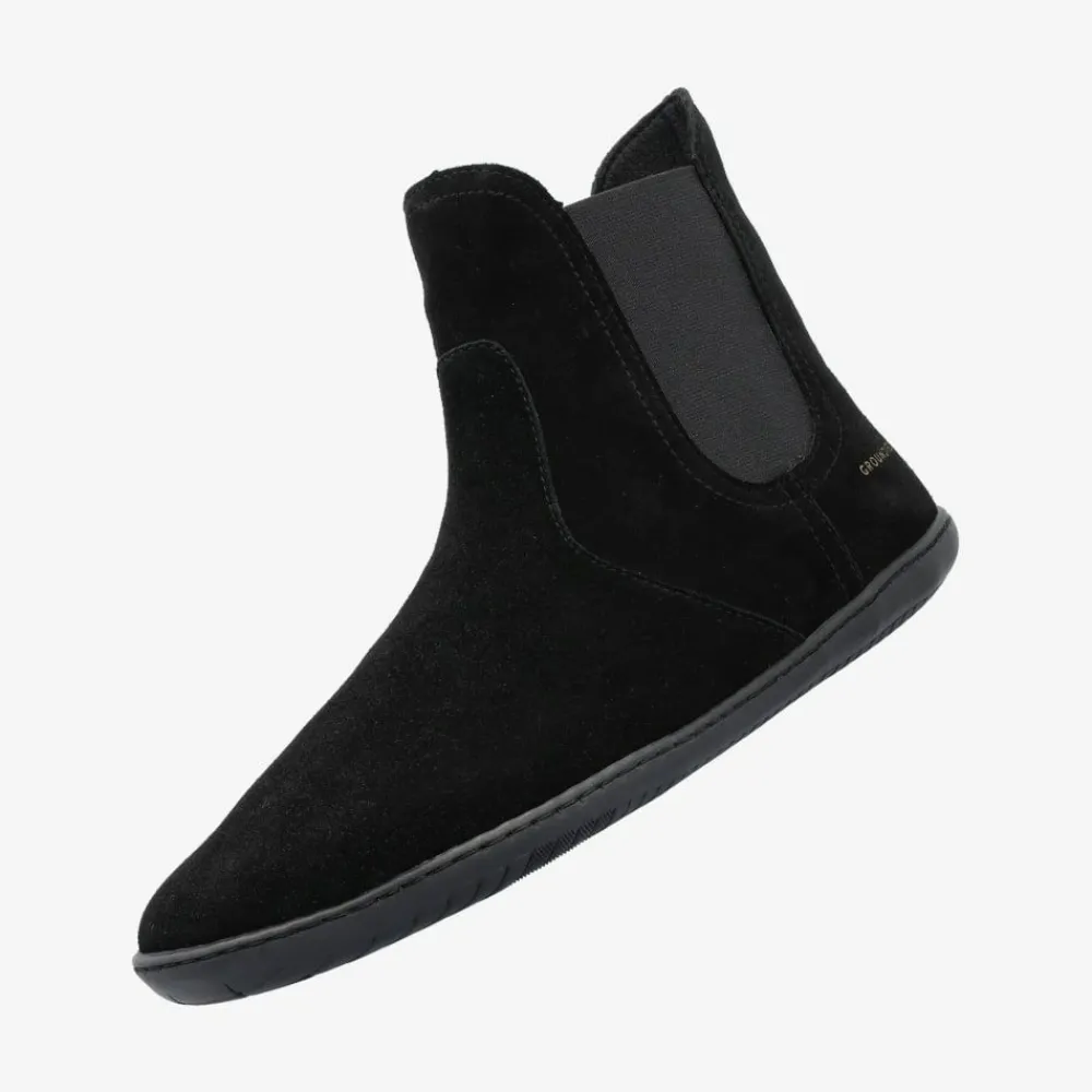 Groundies Boots & Booties|® Camden Mid Barefoot+ Women Schwarz