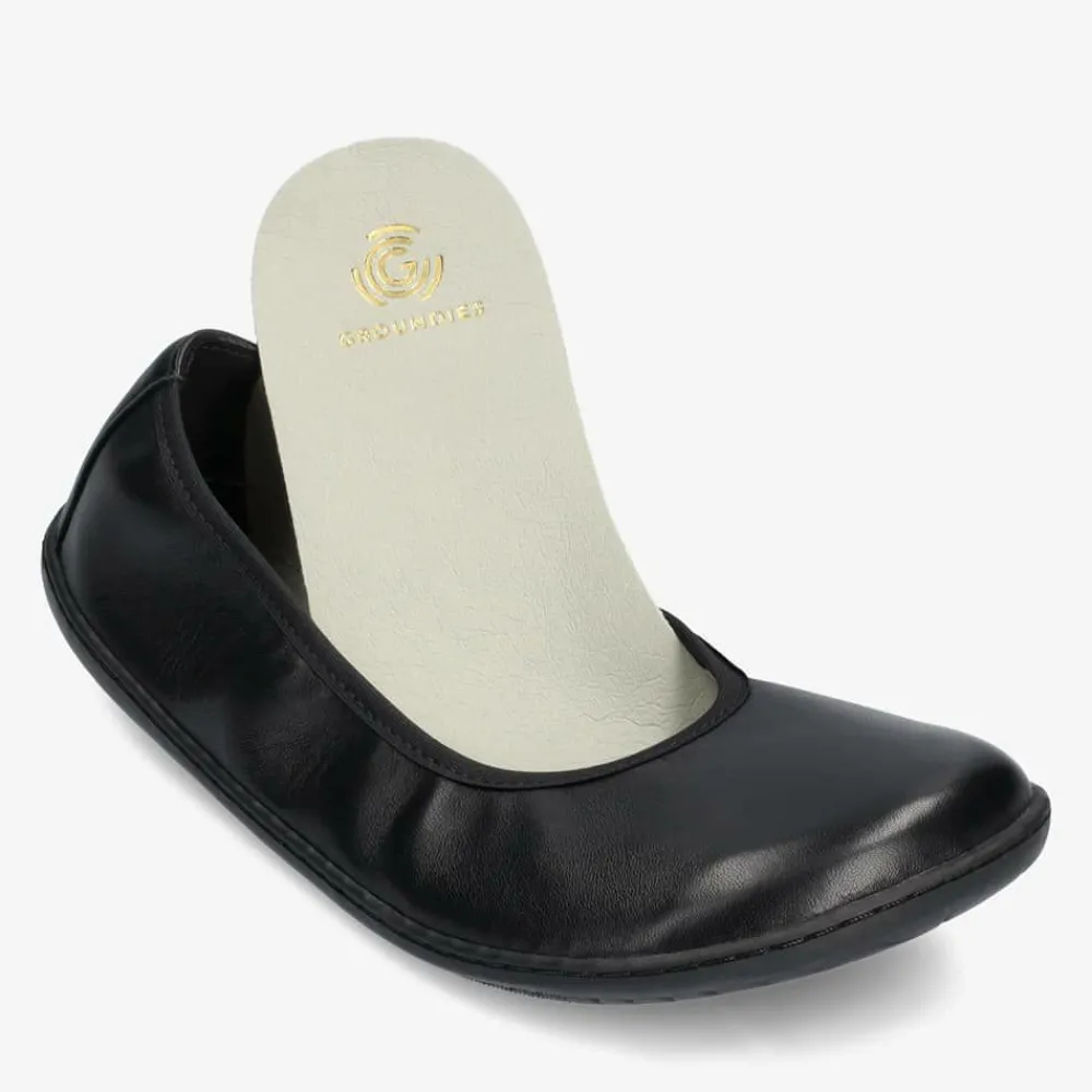 Groundies Ballerinas|® Lily Classic Barefoot+ Women Schwarz