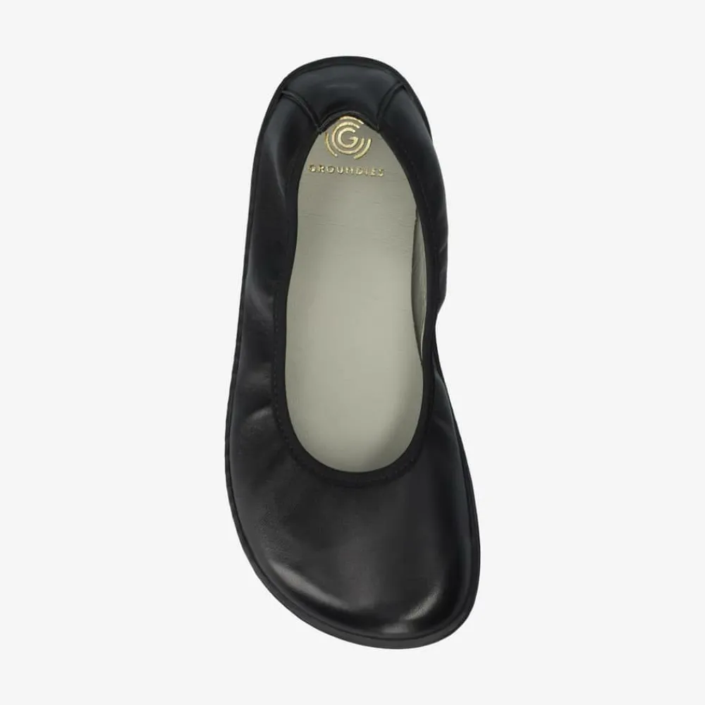 Groundies Ballerinas|® Lily Classic Barefoot+ Women Schwarz