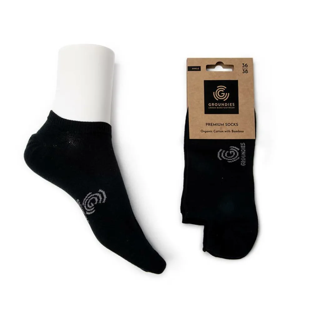 Groundies Zubehör|® Premium-Socken (Ankle Socks) Schwarz